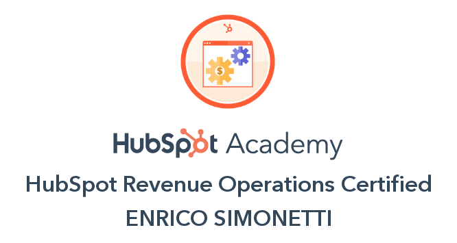 Enrico Simonetti @ Naonis: HubSpot Revenue Operations (RevOps) Certified