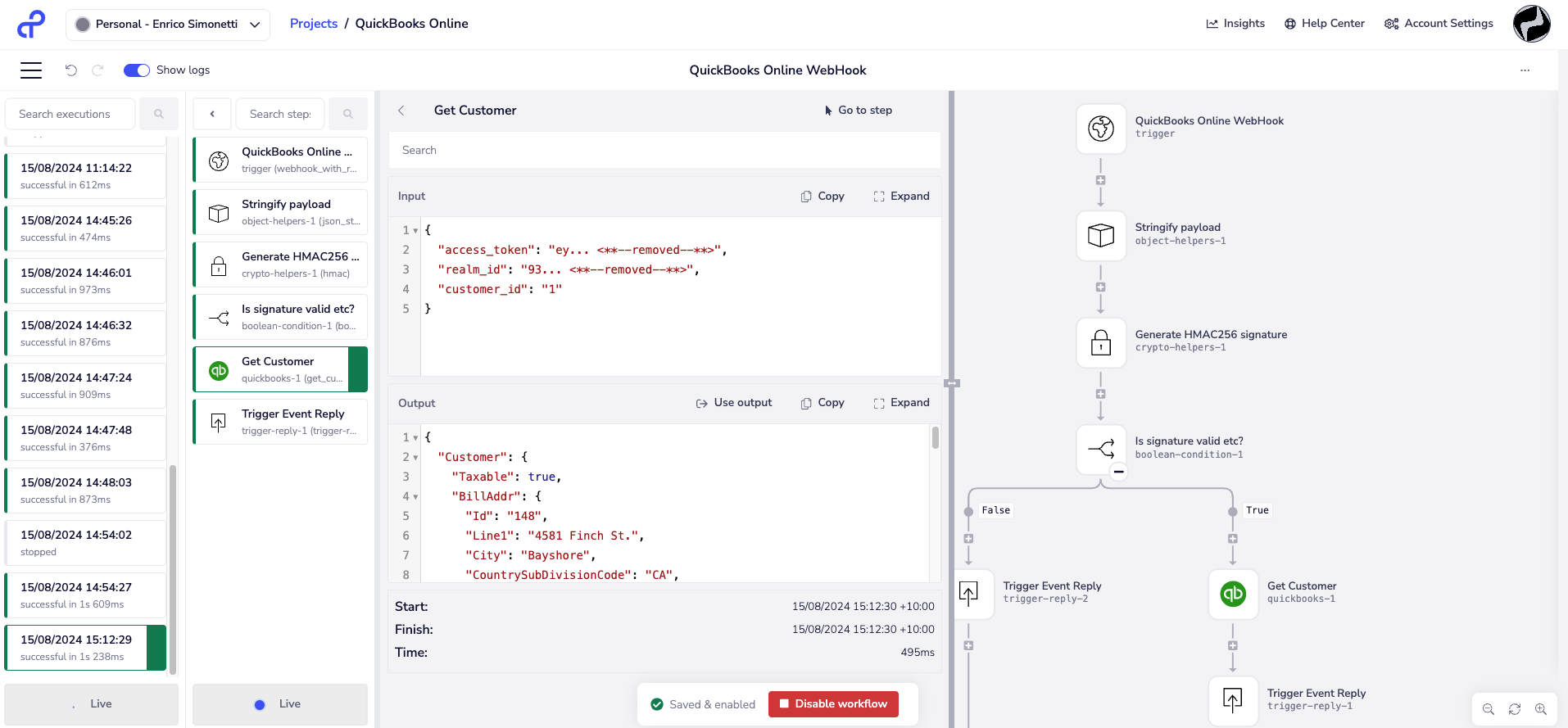 QuickBooks integration using Tray.ai