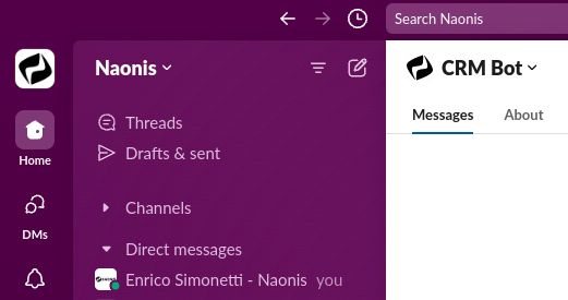 Slack CRM Bot by Naonis