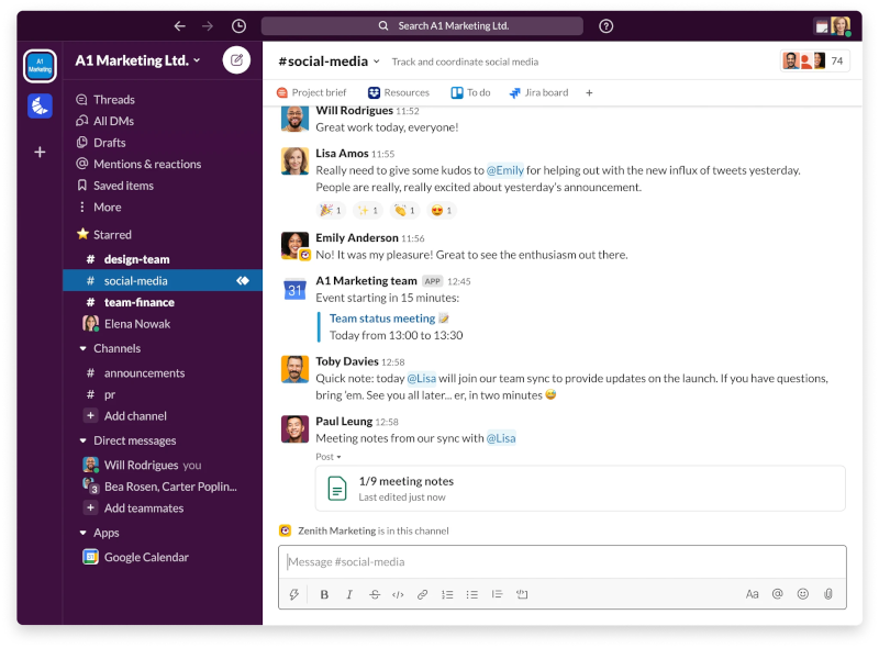 Slack UI